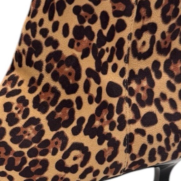Reaction Kenneth Cole Cheetah Print Pointy Toe Sexy Kitten Heel Ankle Boots 8.5 - Picture 8 of 10